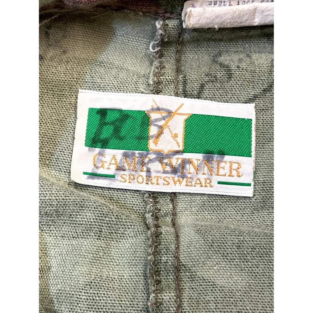Vintage Game Winner Sportswear Hunting Jacket Mens Medium 40-42 Green Camouflage